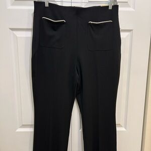 Michael Kors Black Women's Trousers with Silver Accents